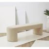 SAFAVIEH Couture Collection Dallyce Contemporary Beige Linen Upholstered Bench (Fully Assembled)