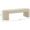 SAFAVIEH Couture Collection Dallyce Contemporary Beige Linen Upholstered Bench (Fully Assembled)