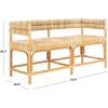 SAFAVIEH Couture Collection Elexa Tropical Coastal Natural Rattan Banana Woven Bench (Fully Assembled)(Natural)