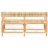 SAFAVIEH Couture Collection Elexa Tropical Coastal Natural Rattan Banana Woven Bench (Fully Assembled)(Natural)