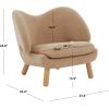 SAFAVIEH Couture Collection Felicia Mid-Century Modern Tan Faux Shearling/Natural Chair (Fully Assembled)(Tan/Natural)