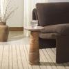SAFAVIEH Couture Collection Valentia Small Accent Table, Round Beige Marble Top with Pedestal Base (SFV9704I)(Brown)
