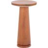SAFAVIEH Couture Collection Valentia Small Accent Table, Round Beige Marble Top with Pedestal Base (SFV9704I)(Clay)