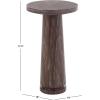 SAFAVIEH Couture Collection Valentia Small Accent Table, Round Beige Marble Top with Pedestal Base (SFV9704I)(Maroon)