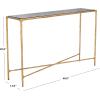 SAFAVIEH Couture Home Collection Jessa Brass Metal/Tempered Glass Top Entryway Living Room Rectangle Console Table (Fully Assembled)(Brass/Black)