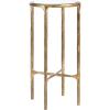 SAFAVIEH Couture Home Collection Jessa Brass Metal/Tempered Glass Top Tall Round End Table (Fully Assembled)(Brass)