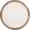 SAFAVIEH Couture Home Collection Jessa Brass Metal/Tempered Glass Top Tall Round End Table (Fully Assembled)(White / Brass)