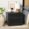 SAFAVIEH Home Collection Averi Dark Walnut 2-Drawer Nightstand(Black)