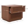SAFAVIEH Home Collection Averi Dark Walnut 2-Drawer Nightstand(Dark Walnut)