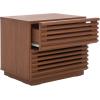 SAFAVIEH Home Collection Averi Dark Walnut 2-Drawer Nightstand(Dark Walnut)