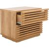 SAFAVIEH Home Collection Averi Dark Walnut 2-Drawer Nightstand(Rustic Oak)