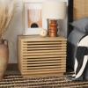 SAFAVIEH Home Collection Averi Dark Walnut 2-Drawer Nightstand(Rustic Oak)
