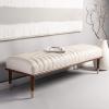Safavieh Couture Flannery Cream Mid-Century Bench(Cream)