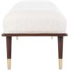 Safavieh Couture Flannery Cream Mid-Century Bench(Cream)