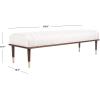 Safavieh Couture Flannery Cream Mid-Century Bench(Cream)