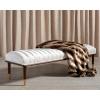 Safavieh Couture Flannery Cream Mid-Century Bench(Ivory/Dark Mahogany)