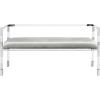 Safavieh Couture Home Anastasia 47-inch Glam Grey and Silver Acrylic Bench(Silver)