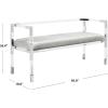 Safavieh Couture Home Anastasia 47-inch Glam Grey and Silver Acrylic Bench(Silver)