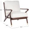 Safavieh Couture Killian Mid-Century Modern Cream Accent Chair