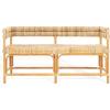 SAFAVIEH Couture Collection Elexa Tropical Coastal Natural Rattan Banana Woven Bench (Fully Assembled)(Natural)