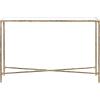 SAFAVIEH Couture Home Collection Jessa Brass Metal/Tempered Glass Top Entryway Living Room Rectangle Console Table (Fully Assembled)(Brass)