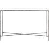 SAFAVIEH Couture Home Collection Jessa Brass Metal/Tempered Glass Top Entryway Living Room Rectangle Console Table (Fully Assembled)(Silver)