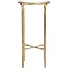 SAFAVIEH Couture Home Collection Jessa Brass Metal/Tempered Glass Top Tall Round End Table (Fully Assembled)(Brass)