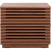 SAFAVIEH Home Collection Averi Dark Walnut 2-Drawer Nightstand(Dark Walnut)