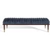 Safavieh Couture Flannery Cream Mid-Century Bench(Dark Blue/Dark Mahogany)