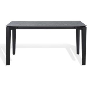 SAFAVIEH Couture Collection – Alyssamarie Walnut Rectangle Wood Dining Table, Modern Tapered Leg Design (SFV6715A)(Black)