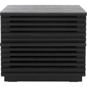 SAFAVIEH Home Collection Averi Dark Walnut 2-Drawer Nightstand(Black)