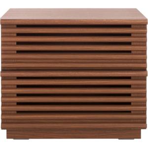 SAFAVIEH Home Collection Averi Dark Walnut 2-Drawer Nightstand(Dark Walnut)