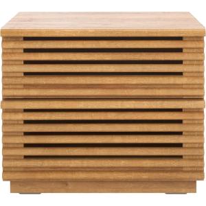 SAFAVIEH Home Collection Averi Dark Walnut 2-Drawer Nightstand(Rustic Oak)