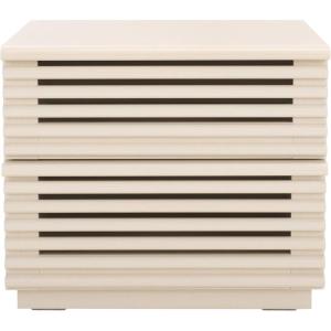 SAFAVIEH Home Collection Averi Dark Walnut 2-Drawer Nightstand(White Washed)