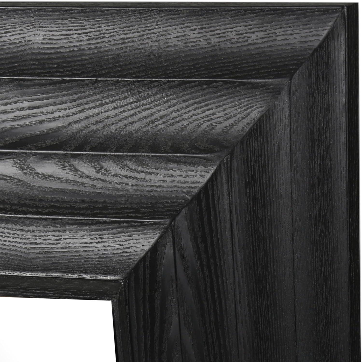 image:imageSAFAVIEH Couture Collection Jilianna Black Wood Rectangle MirrorBlack