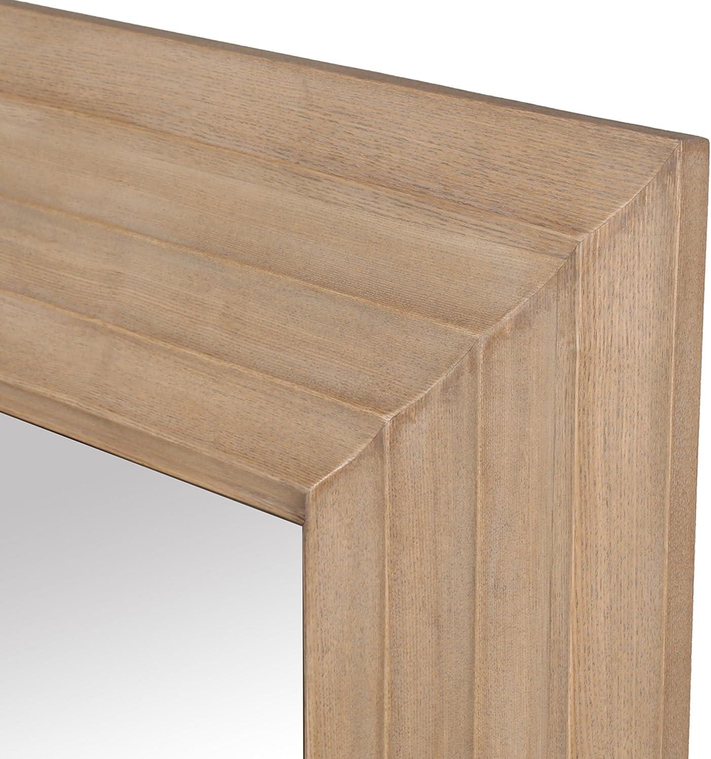 image:imageSAFAVIEH Couture Collection Jilianna Black Wood Rectangle MirrorNatural