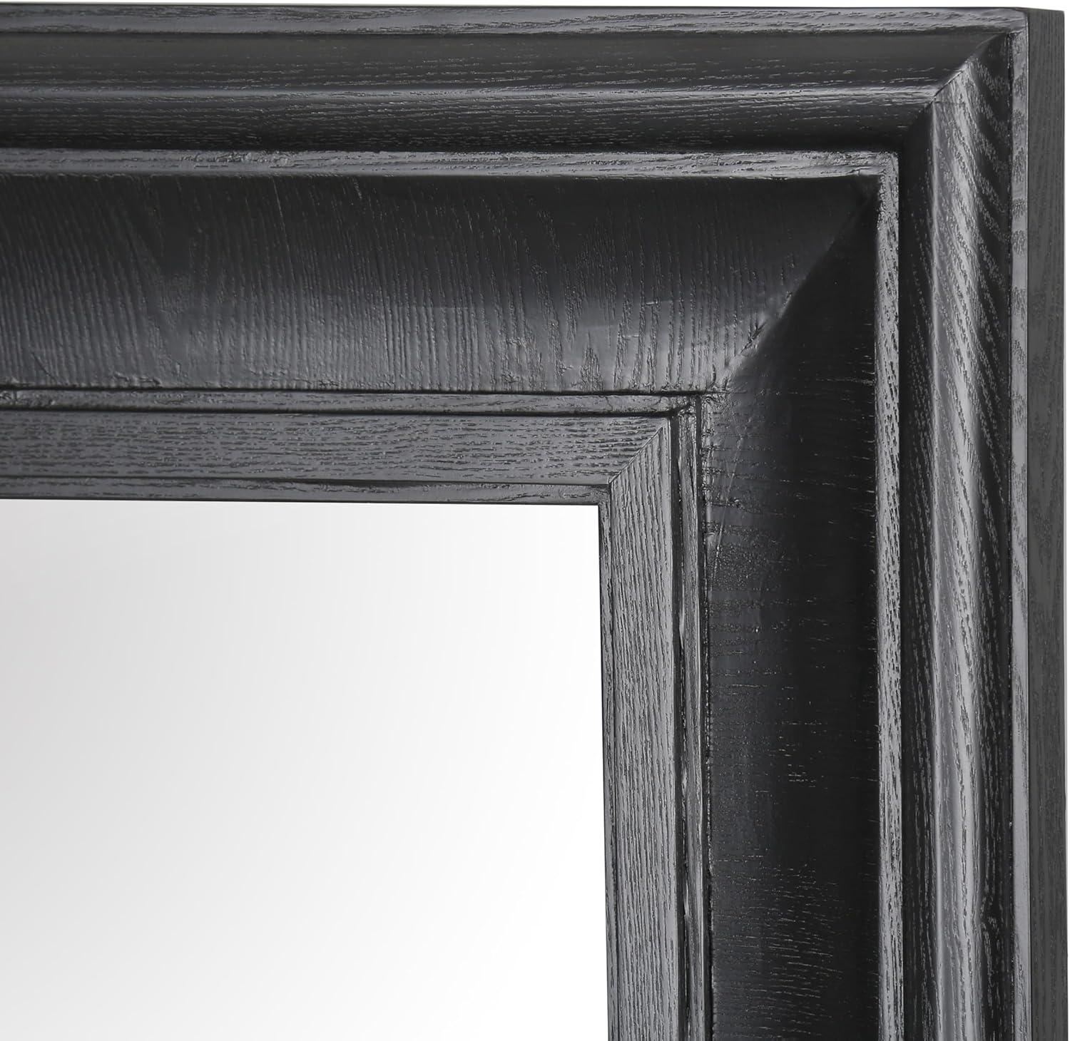 image:imageSAFAVIEH Couture Collection Kaya Black Wood Rectangle MirrorBlack