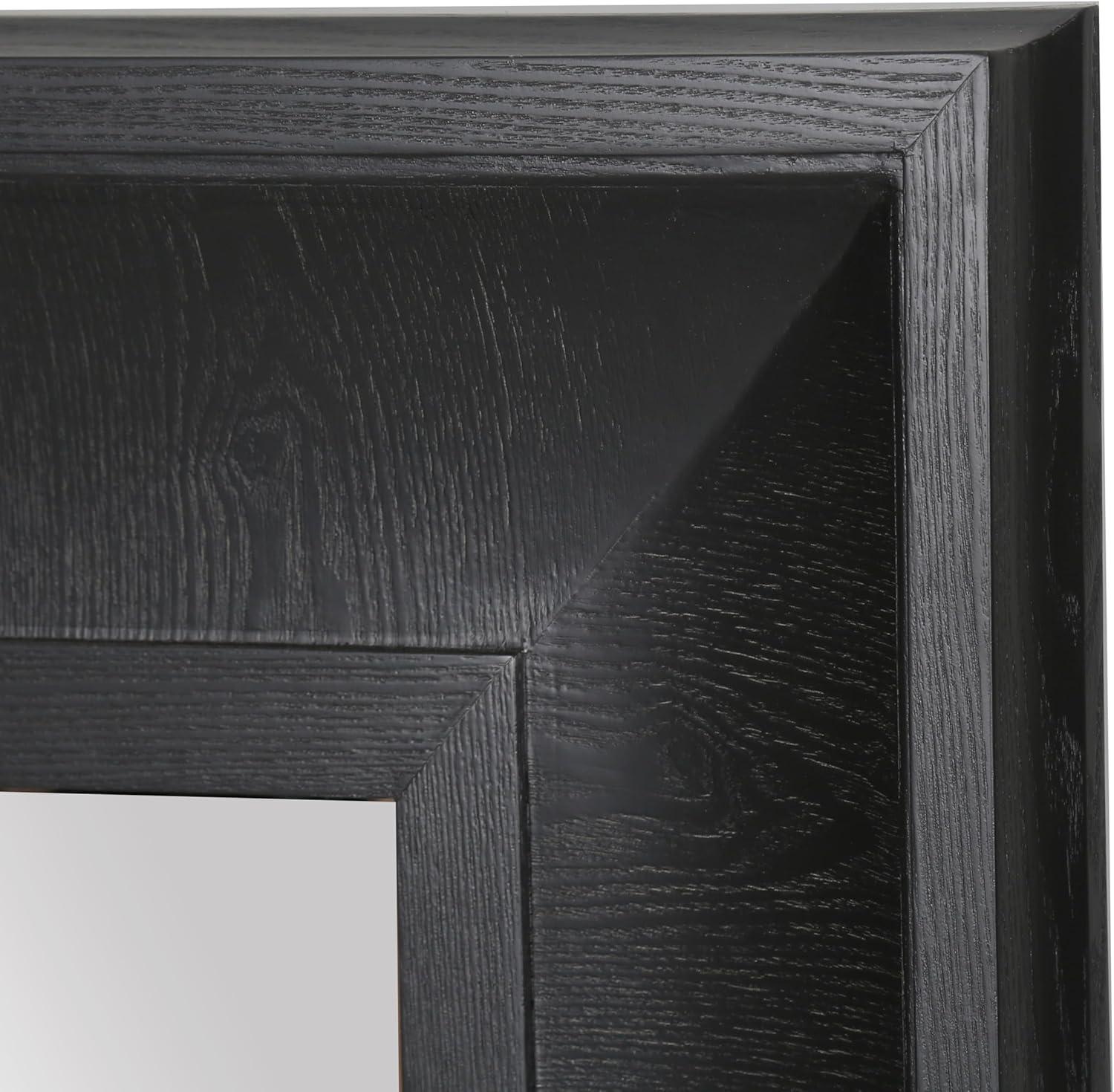 image:imageSAFAVIEH Couture Collection Kaya Black Wood Square MirrorBlack