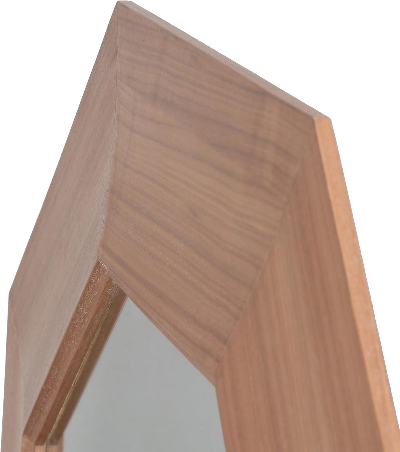 image:imageSAFAVIEH Couture Collection Lacarlo Walnut Wood Octagon MirrorWalnut