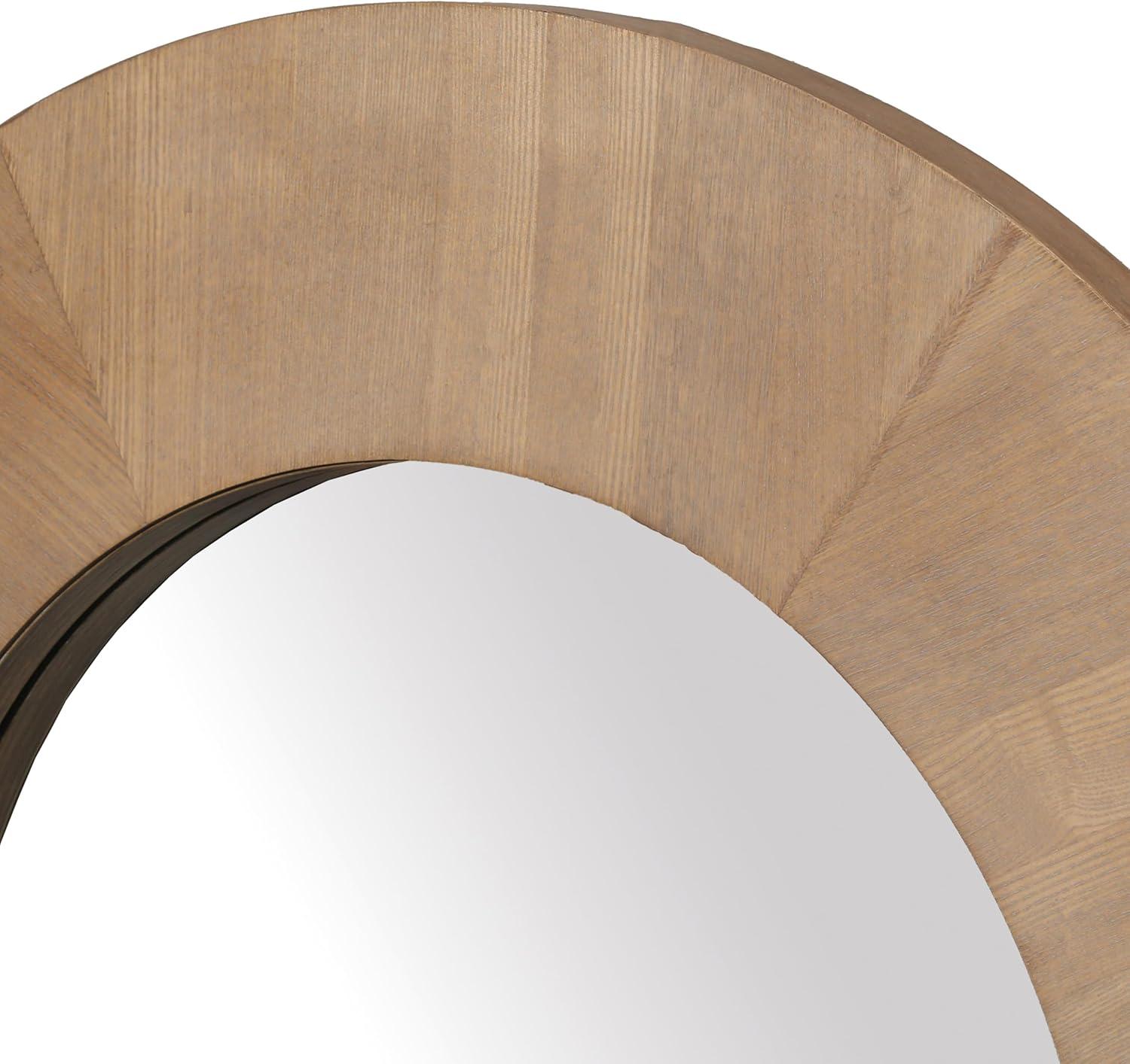 image:imageSAFAVIEH Couture Collection Netta Black Wood Round MirrorNatural