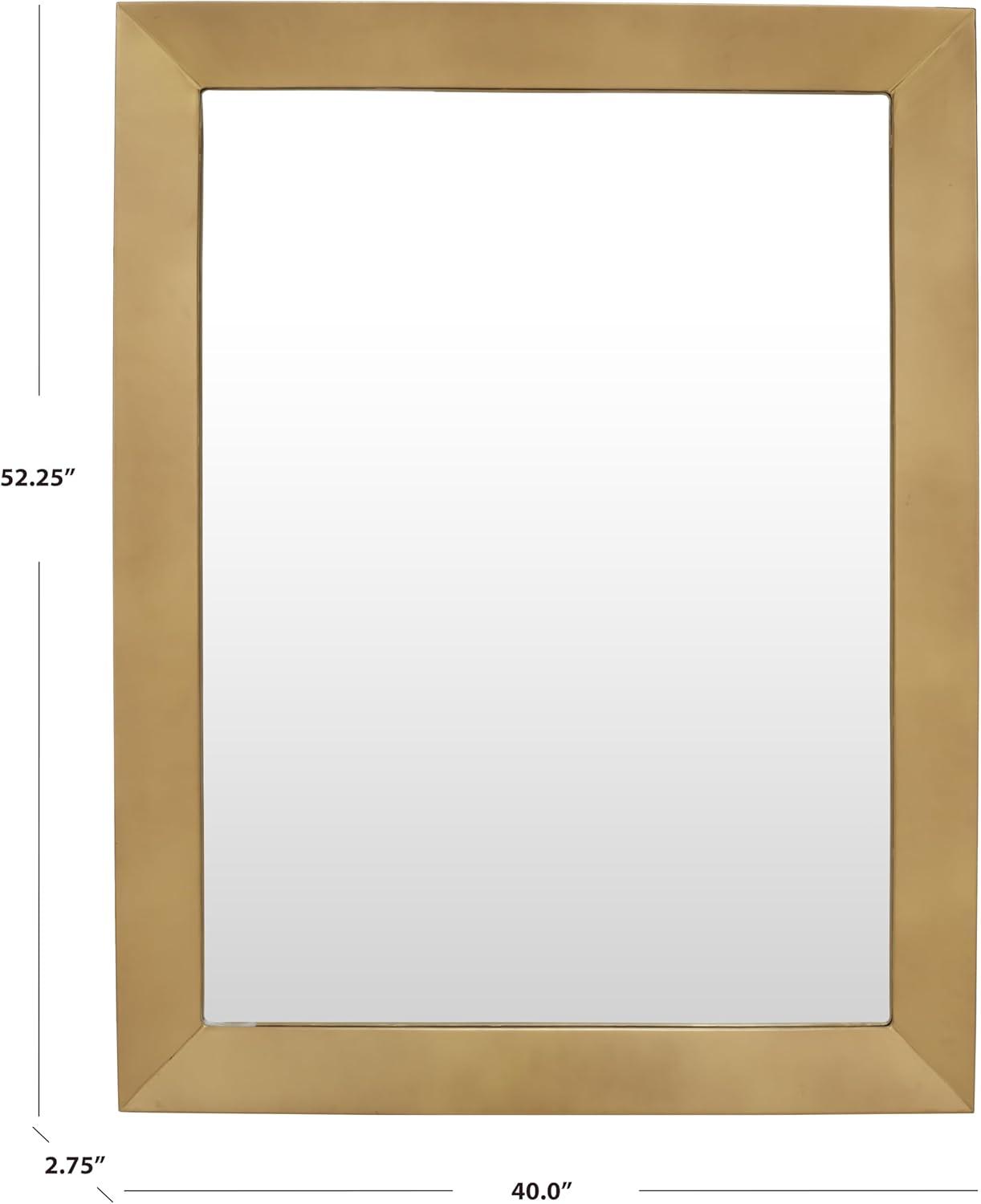 image:imageSAFAVIEH Couture Collection Veronika Brass 40 x 52inch Rectangle Decorative Wall Mirror