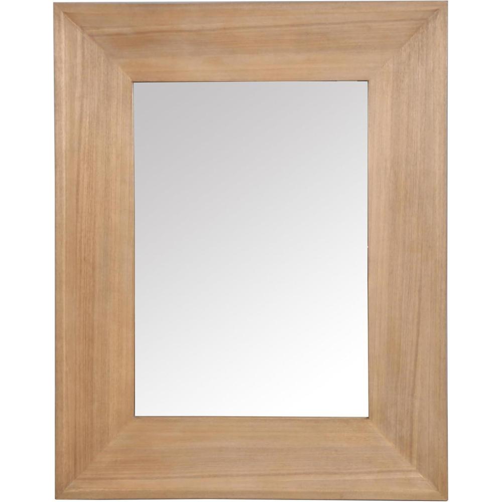 image:imageSAFAVIEH Couture Collection Ingall Natural Wood Rectangle MirrorNatural