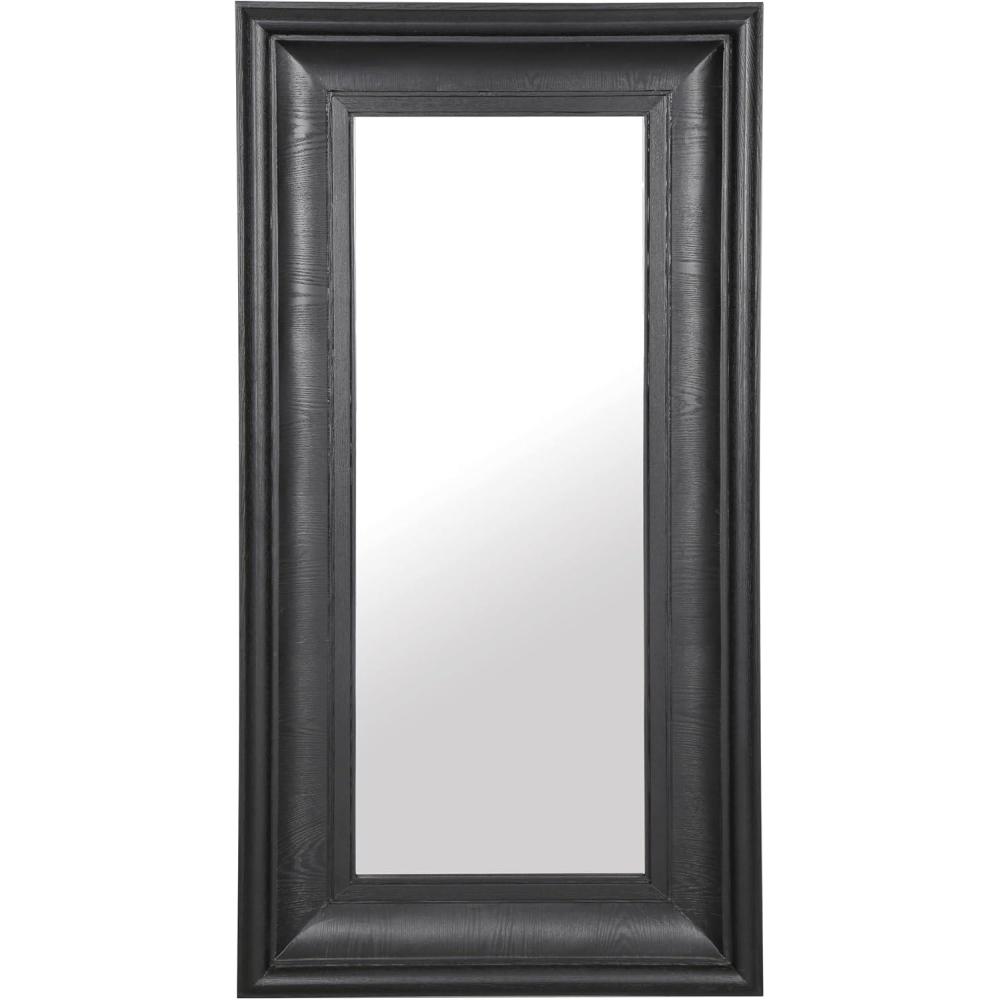 image:imageSAFAVIEH Couture Collection Kaya Black Wood Rectangle MirrorBlack