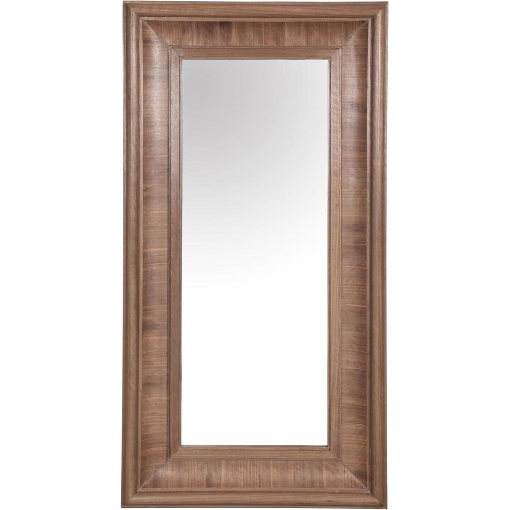 image:imageSAFAVIEH Couture Collection Kaya Black Wood Rectangle MirrorWalnut