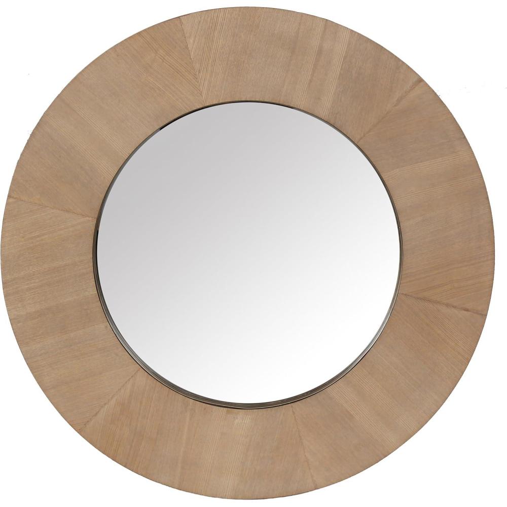 image:imageSAFAVIEH Couture Collection Netta Black Wood Round MirrorNatural