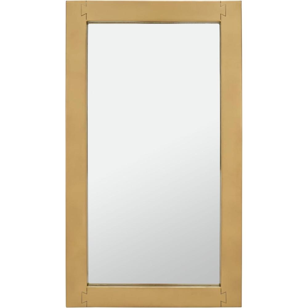 image:imageSAFAVIEH Couture Collection Ayden Brass 26 x 48inch Rectangle Decorative Wall Mirror