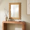 SAFAVIEH Couture Collection – Glendetta Natural Rattan Rectangle Mirror(Natural)