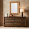 SAFAVIEH Couture Collection – Ingall Natural Wood Rectangle Mirror(Natural)