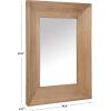 SAFAVIEH Couture Collection – Ingall Natural Wood Rectangle Mirror(Natural)