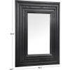 SAFAVIEH Couture Collection – Jilianna Black Wood Rectangle Mirror(Black)